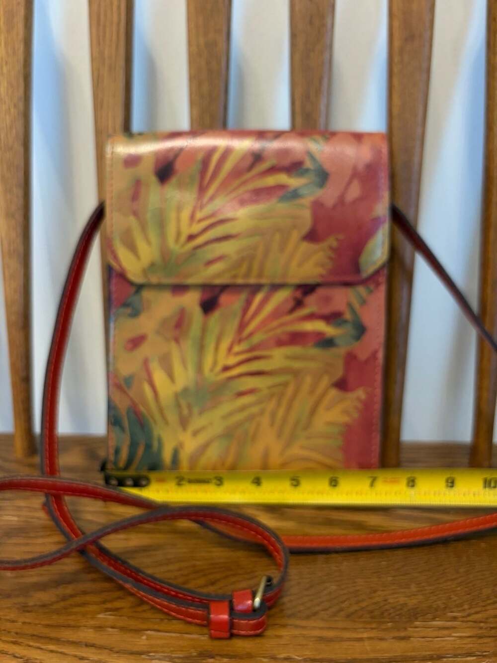 Patricia Nash Tropical Dreams Leather Crossbody Organizer Bag